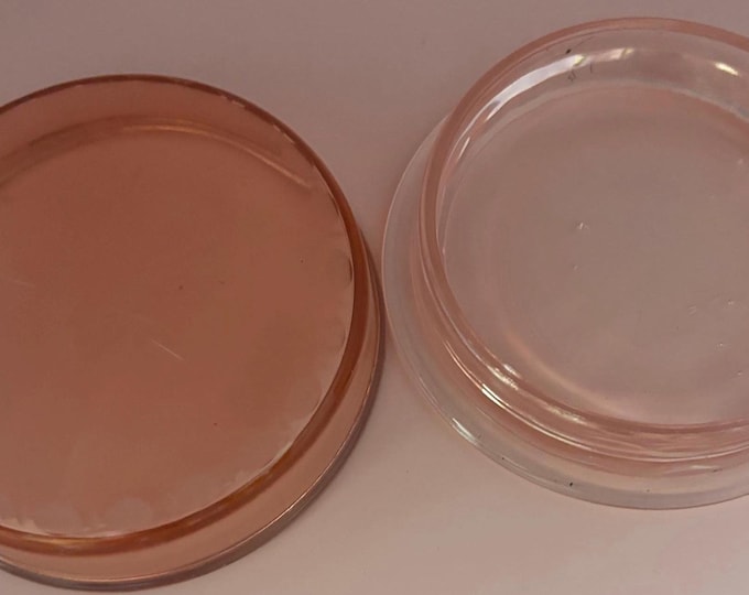 Vintage Cranberry Glass Trinket Box Pink Glass Box Lover Antiques and Vintage