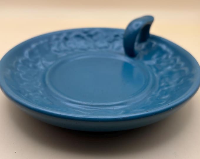 Vintage Coalport Turquoise Plate with Handle Lover Antiques and Vintage