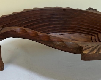 Vintage Wooden Fish 3-D Bowl Danish Teak 3D Fish Sculpture Bowl Made in Denmark Lover Antiques and Vintage