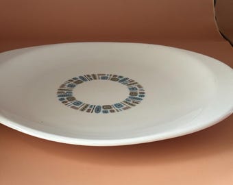 Vintage Canonsburg Pottery Temporama Pattern Large Platter Dinner Tray Lover Antiques and Vintage