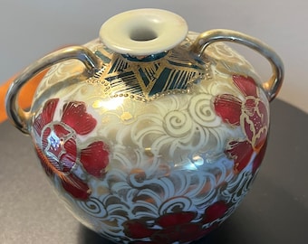 Vintage Nippon Hand Painted Japanese Porcelain Vase