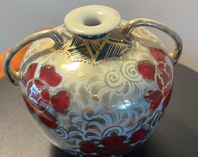 Vintage Nippon Hand Painted Japanese Porcelain Vase