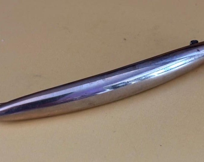 Sterling Silver Trifari Hair Clip, Marked Patent Pending Circa 1940's