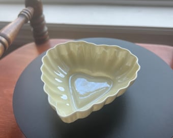 Vintage Belleek Ireland Heart Shaped Dish Scalloped Bowl Hearts Sweet Container Gift Lover Antiques and Vintage