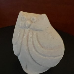 Vintage Sandstone Owl Statue: Marbell, Made in Belgium