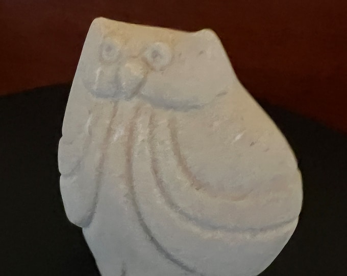 Vintage Sandstone Owl Statue, Marbell Owl, Made in Belgium, Stone Owl Figure, Lover Antiques and Vintage