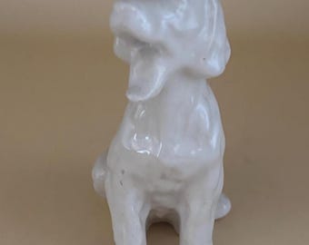 Vintage White Ceramic Figurine Animal Statue Figure Lover Antiques and Vintage