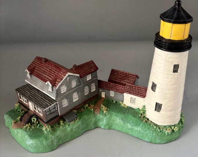 Vintage Hand Painted Plaster Model of the Boston Harbour Lover Antiques and Vintage