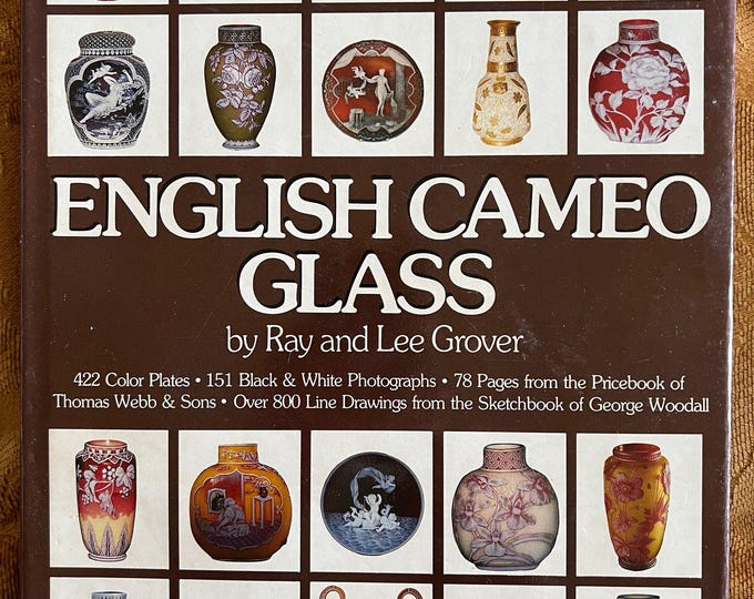 Vintage English Cameo Glass Book: Grover Guide, First Edition 1980