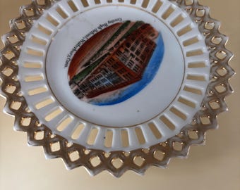 Antique Crosby High School Waterbury, CT Souvenir Plate Made in Germany by Wheelock Lover Antiques and Vintage