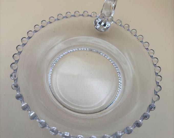 Antique Imperial Beaded Glass Candlewick Plate with Side Handle Platter Lover Antiques and Vintage
