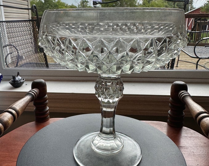 Antique Crystal Cut Glass Compote with Top Lid Crystal Glass Art Lover Antiques and Vintage