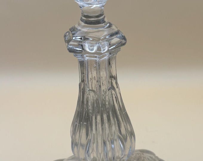 Vintage Crystal Glass Candle Holder Lover Antiques and Vintage