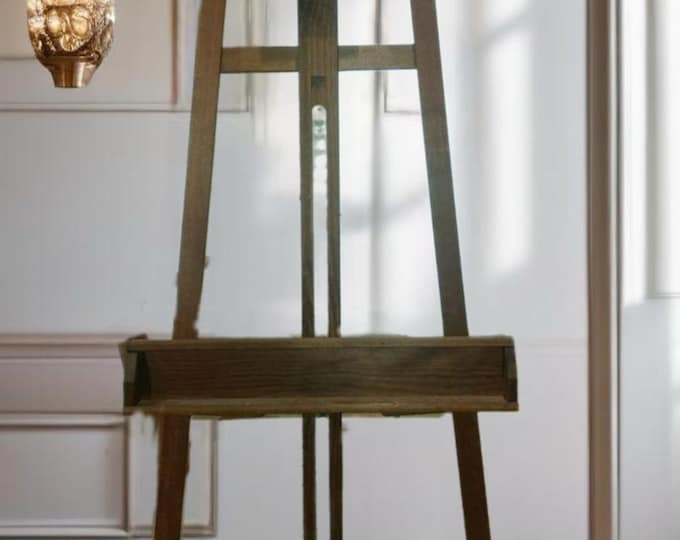 Antique Anco Bilt Large Art Easel Artwork Wood Unique TV Display Stand Original Condition Artwork Painting Drawing