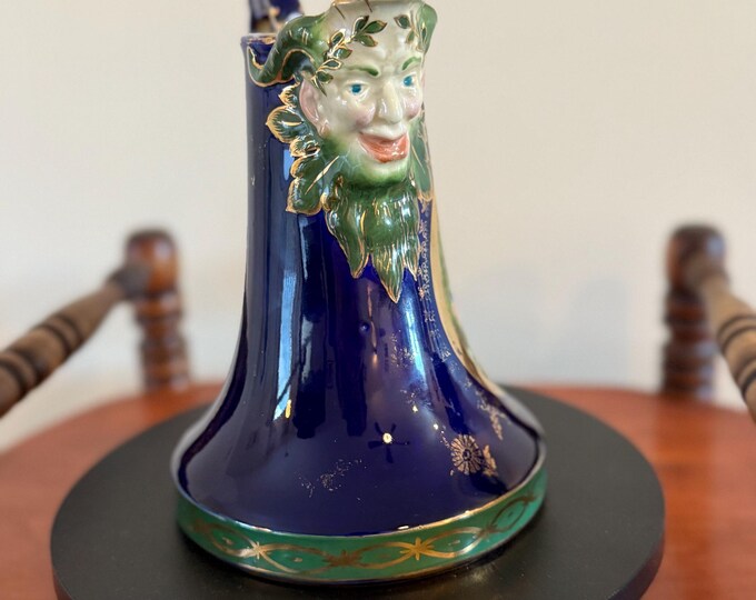Antique Royal Vienna Carl Knoll Bacchus Face Pitcher Lover Antiques and Vintage