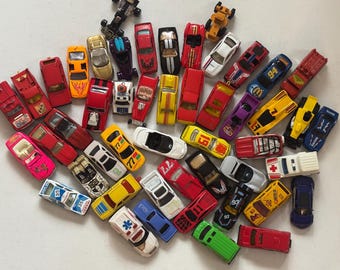 Vintage Car Lot Collection of 50 Hot Wheels Matchbox Toy Cars Lover Antiques and Vintage