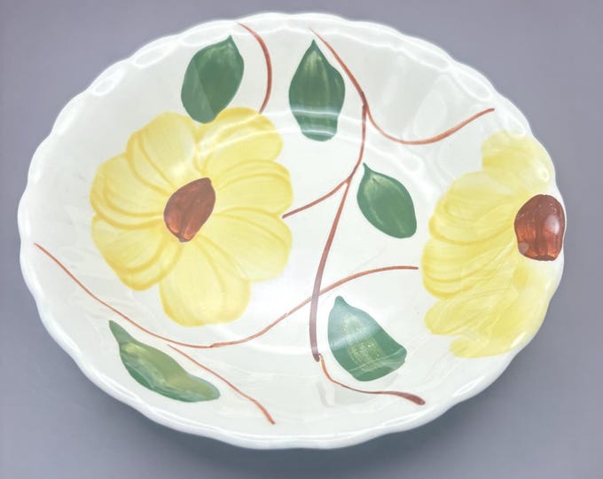 Blue Ridge Southern Potteries Dessert Dish Plate, Ridge Daisy Yellow Flower Design, Lover Antiques and Vintage