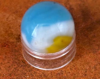Vintage Vitro Tiger Eye Glass Marble Blue Starburst Style Glass Art Lover Antiques and Vintage