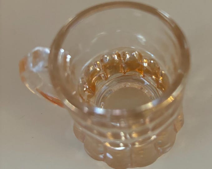 Vintage Heisey Amber Shot Glass with Handle Mini Beer Mug Shot Glass Lover Antiques and Vintage