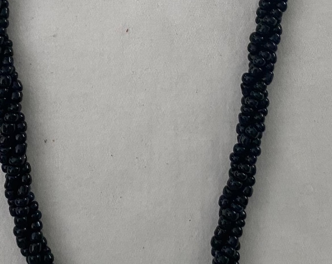 Vintage Black Onyx with Jade Necklace Black & Green Twist Jewelry Unique Gift Opportunity Lover Antiques and Vintage