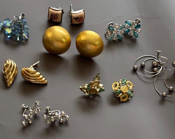 Vintage Earrings Collection Variety Jewelry Lot Lover Antiques and Vintage
