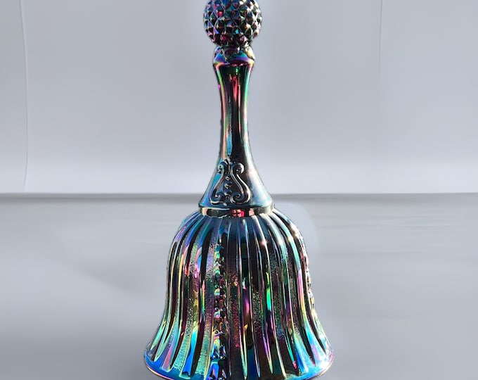 Vintage Fenton Iridescent Red Carnival Glass Bell Glass Art Lover Antiques and Vintage