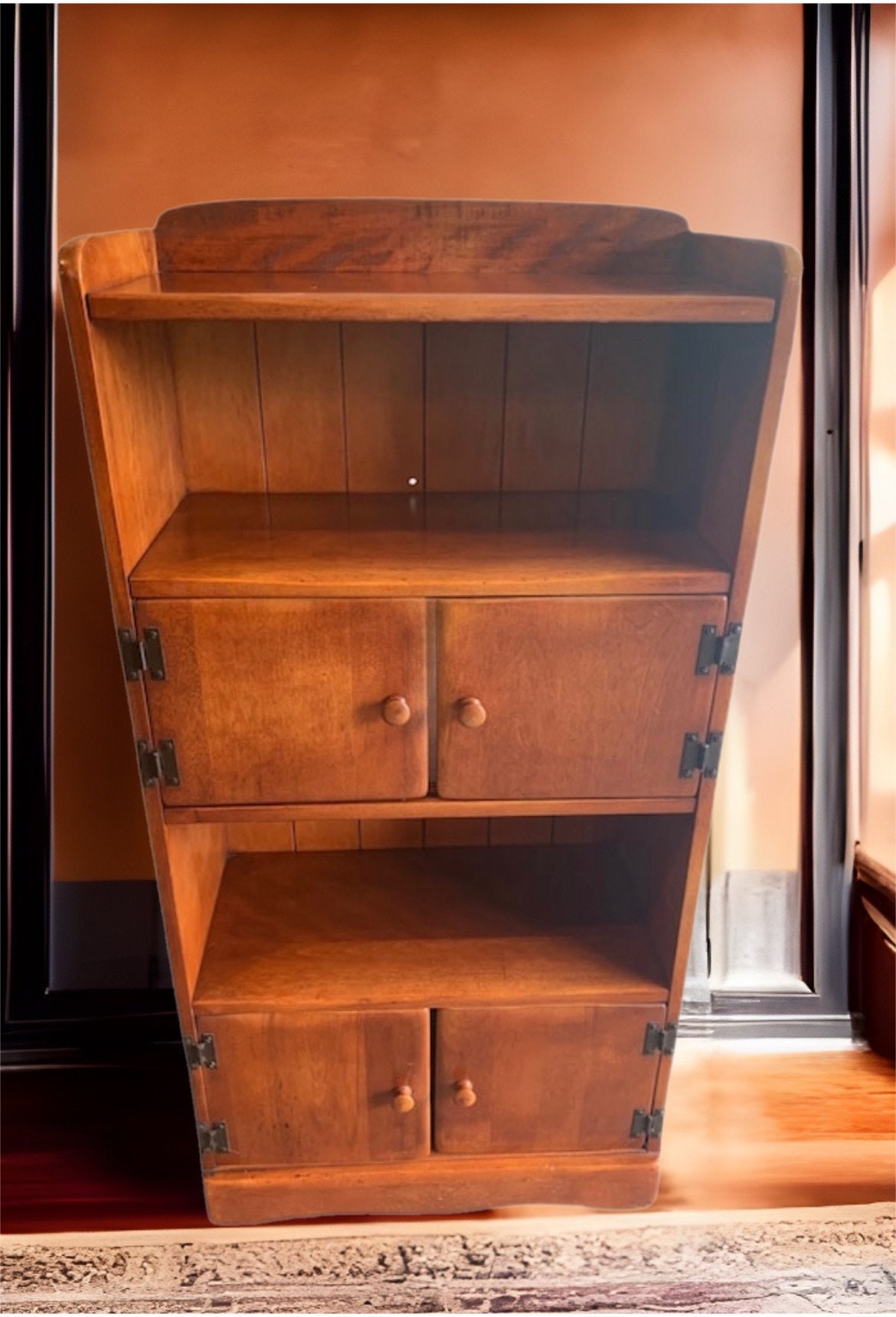 Tall Colonial Mahogany Bookshelf