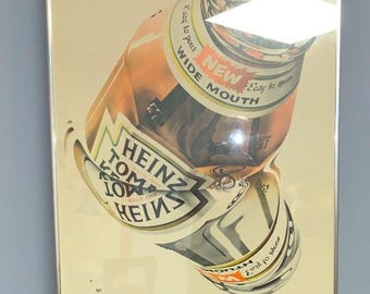 Vintage Original 1970 Heinz Bottle Framed Print by Michael English Pop Art Ketchup Large Print Artwork Art Prints Lover Antiques and Vintage