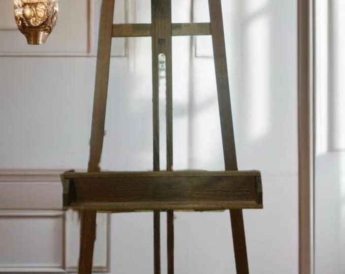 Antique Anco Bilt Large Art Easel Artwork Wood Unique Tv Display Stand Original Condition Artwork Painting Drawing