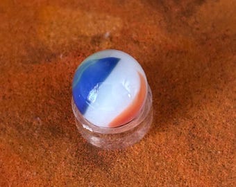 Vintage Marble King Rainbow Glass Marble Red White Blue Marble Lover Antiques and Vintage