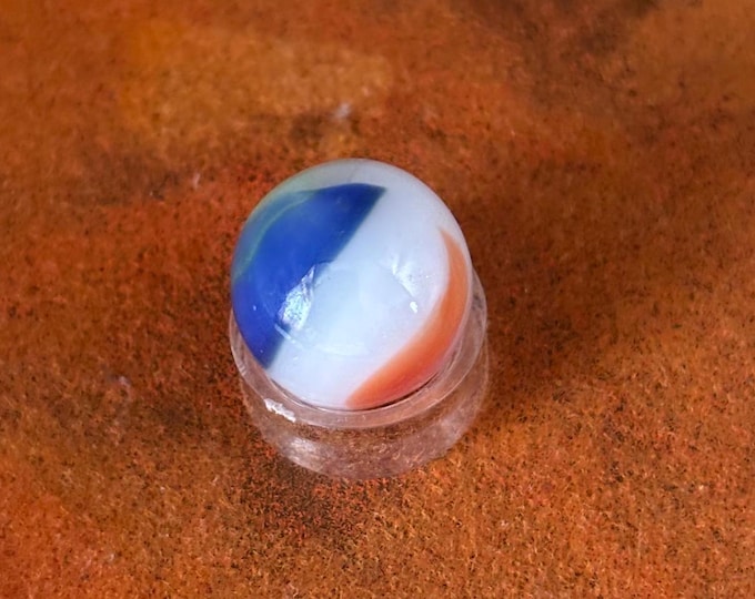 Vintage Marble King Rainbow Glass Marble Red White Blue Marble Lover Antiques and Vintage