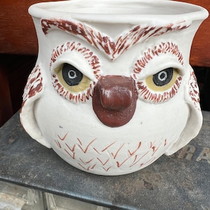 Vintage Owl Ceramic Statue Signed by Nitopi, Owl Figurine, Lover Antiques and Vintage