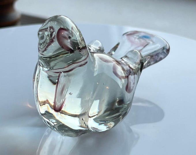 Vintage Lefton Art Glass Bird Hand Blown Glass Gift For Her Lover Antiques and Vintage