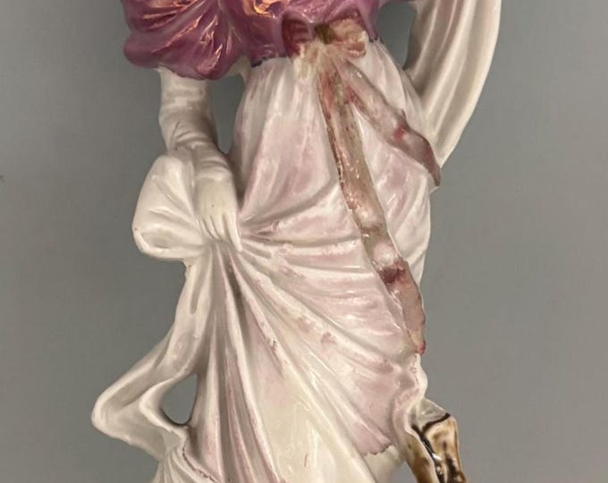 Vintage Porcelain Fancy Woman in a Dress Figurine Lover Antiques and Vintage