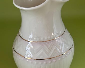 Vintage Belleek Porcelain Vase With Gold Gilding Lover Antiques and Vintage