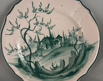Vintage Italy Pleasant Valley Pottery Plate Hand Painted Majolica Pottery Lover Antiques and Vintage