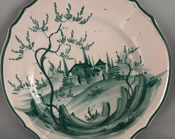 Vintage Italy Pleasant Valley Pottery Plate Hand Painted Majolica Pottery Lover Antiques and Vintage