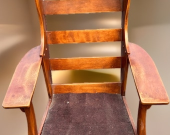 Vintage Cushman Colonial Rocker: Manchester High Back Wing Chair