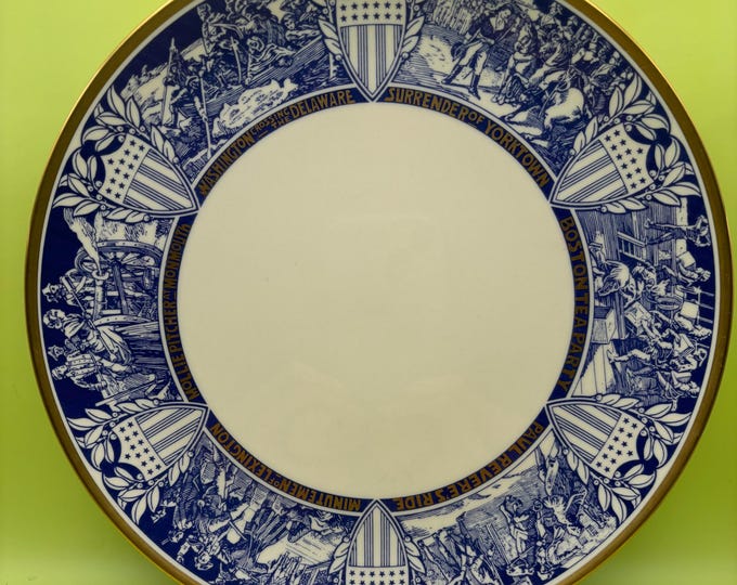 Vintage Gorham Fine China Plate 1972 Limited California Edition Commemorating the Bicentennial Years Lover Antiques and Vintage