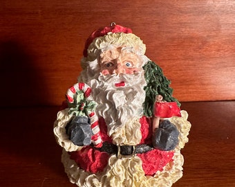 Vintage Russ Sculpstone Santa Claus Figure, The Legend of Saint Nicholas Santa Figurine, Santa Claus Christmas Decoration, Lover Antiques