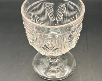 Antique Crystal Glass Footed Cup Inverted Fan Eggs Cup Flint Glass Company 1850’s Lover Antiques and Vintage