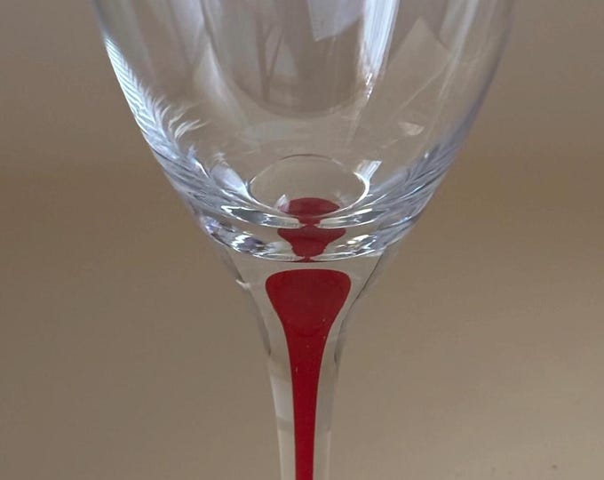 Orrefors intermezzo Red Stem Wine Glass by Erika Lagerbielke Lover Antiques and Vintage