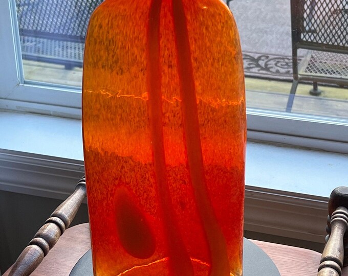 Vintage Sommerso Orange Vase 14”, Art glass multicolored orange yellow beautiful colors Glass Art, Lover Antiques and Vintage