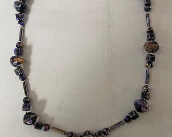 Vintage Purple Stones Necklace, Lover Antiques and Vintage