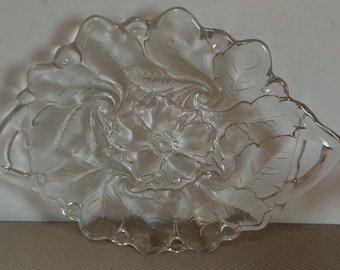 Vintage Indiana Glass Wild Rose Large Plate or Platter Dinner Plate Lover Antiques and Vintage
