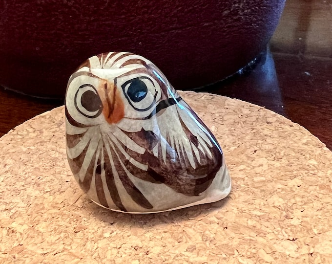 Vintage Tonala Mexican Pottery Owl, El Palomar, Ken Edwards Pottery, Owl Art, Mid-Century Modern Pottery, Bird Lover Antiques and Vintage