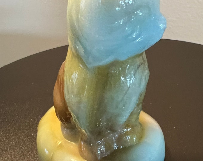 Vintage Cat Feline Slag Glass Manganese Art Cats Boyds Glass Art Lover Antiques and Vintage