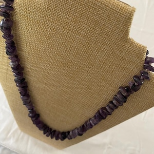 Vintage Amethyst Hand Knotted Graduated Beads Necklace Purple Stone Jewelry Unique Gifts at Lover Antiques and Vintage