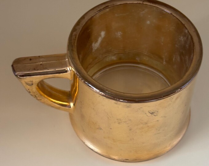 Vintage Gold Mid Century Mug, 24k Cup, Retro Coffee