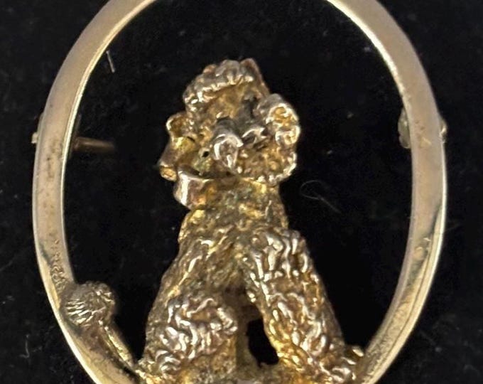 Vintage Sterling Silver Dog Pin Brooch Gift for that Dog Lover Antiques and Vintage